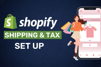 set up shopify shipping settings and shopify tax for domestic n international
