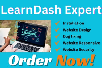 create learndash lms website design and development