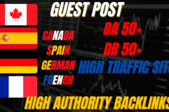 provide high authority german canada french spanish guest post backlinks