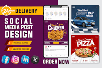 design social media,instagram post,facebook post,fb ads,header,and post design,