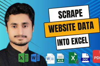 convert website data into an excel sheet