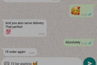 create testimonial on whatsapp as screenshot