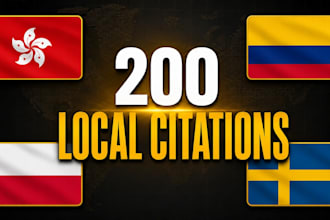 200 local citations hong kong colombia poland sweden seo link building