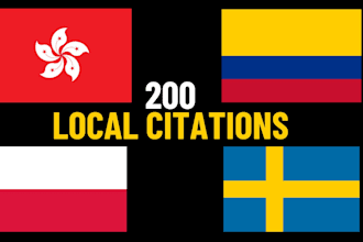 200 local citations hong kong colombia poland sweden seo link building