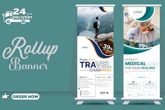 design signage trade show pull up or roll up banner