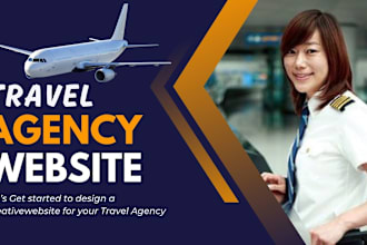 design travel agency website, tour visit vacation booking and hotel website