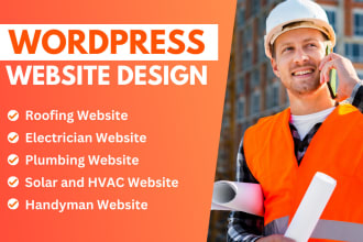 create roofing, hvac, construction, plumbing, solar, electrician website