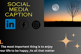 write your instagram caption and social media marketing