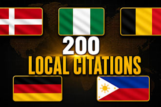 do 200 local citations philippines belgium denmark germany nigeria link building
