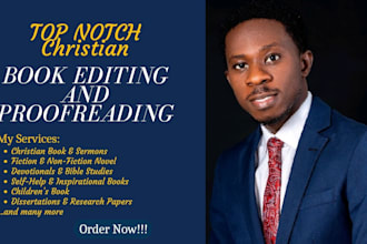 be your christian book editor, proofreader, and formatter