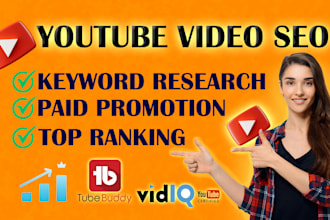 be your youtube video SEO expert and paid promotion