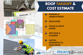 do detailed quantity takeoff and cost estimate for roofing material