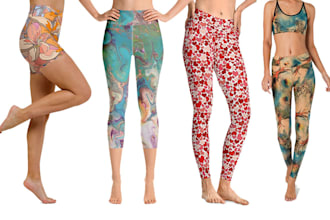 design custom leggings, capris, yoga pants, and shorts
