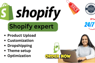 setup shopify store digital product expert etsy SEO branded shopify store