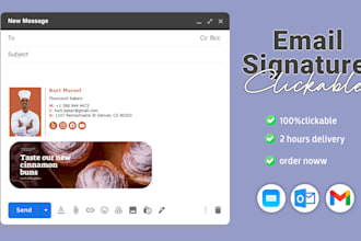 create HTML email signature for gmail or outlook