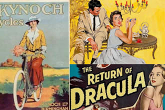 draw vintage vintage poster old school poster art deco concert poster
