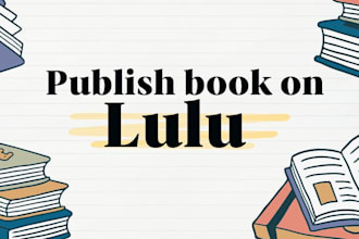 publishing book on lulu or amazon kdp, book formatting, cover design