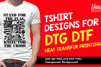 artwork design for custom dtg, dtf t shirt printing