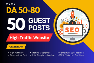 do 50 guest posts on high da blog websites