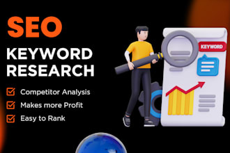 do profitable SEO keyword research and competitor analysis for website