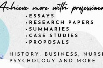 write brilliant summary, research project, report, essay