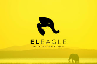 do highly premium and best trendy negative space logo design