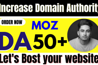 increase domain authority moz da,increase moz da 50 increase da pa,tf cf fast