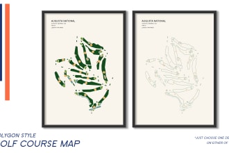 polygon style golf course map