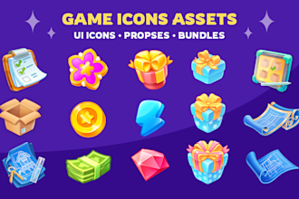 create art for your games, UI icons, propses, illustrations