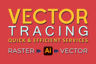 be tracing raster to vector by manual vectorization in adobe illustrator