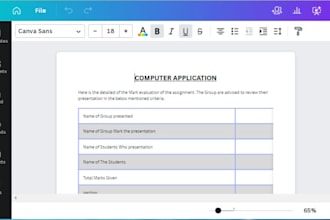 write assignments related to education on canva pro
