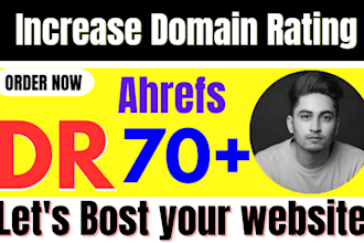 increase ahrefs dr,domain rating increase ahrefs domain rating da pa tf cf DR 70
