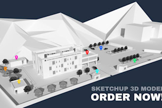 do sketchup 3d model and exterior render