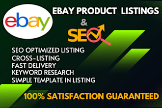 do ebay listing, ebay product listing, ebay SEO listing, ebay lister