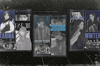 design custom trendy y2k, grunge, and brutalist posters