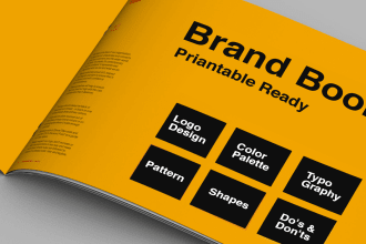 do minimalist logo with complete branding kit and brand identity