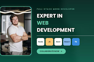 be your full stack web developer for a react and nodejs