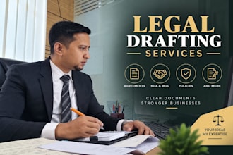 draft contracts, legal agreements, nda, mou, privacy policy and gdpr