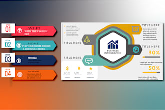 design professional infographic flowchart, list infographic