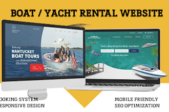 create rental website, boat rental, pontoon rental  yacht rental, yacht booking