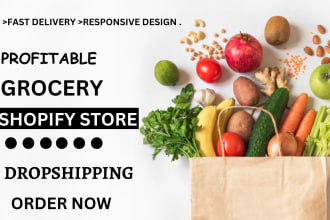 design responsive grocery shopify store grocery website bevarages shopify store