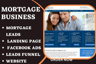 generate mortgage leads mca loan leads via landing page mortgage sales funnel