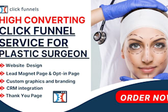 build click funnel plastic surgeon leads funnel breast augmentation landing page