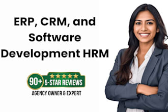 develop custom erp, CRM and  hrm software development