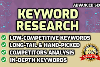 do website SEO audit report, keyword research, and competitor analysis