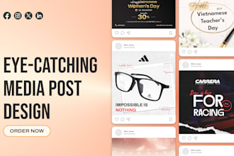 design morden social media posts, banner advertising for instagram and facebook