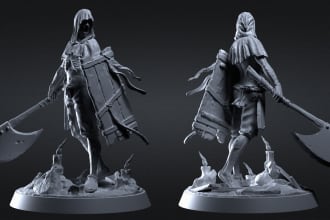 design and sculpt custom tabletop or dnd miniatures for 3d printing