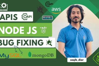 develop nodejs apis, backend and fix bugs with expressjs