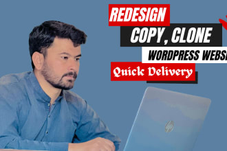 clone copy or design the website or landing page using wordpress elementor