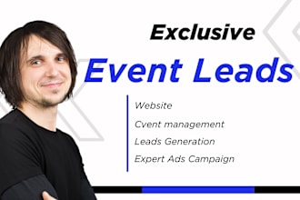 generate exclusive events planning leads design event planner website cvent task
